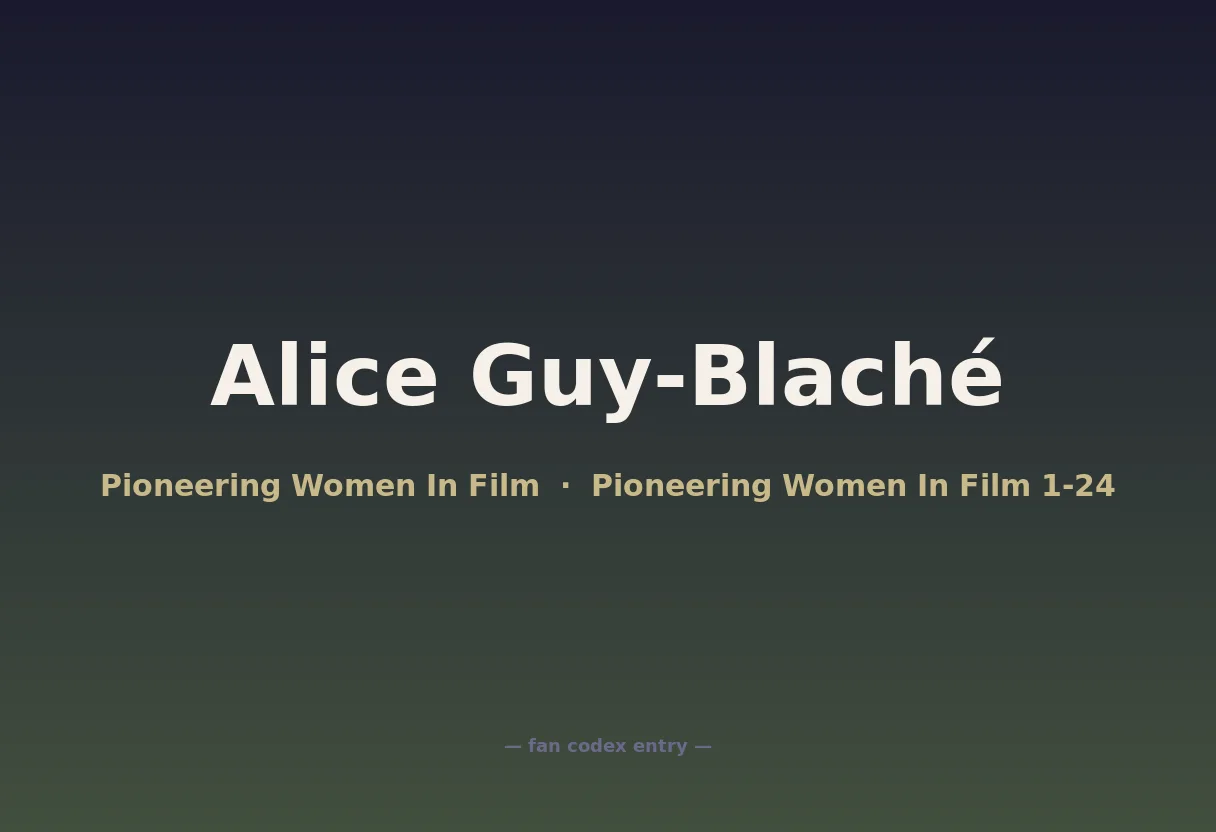 Alice Guy-Blaché