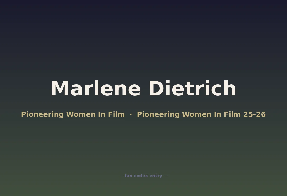 Marlene Dietrich